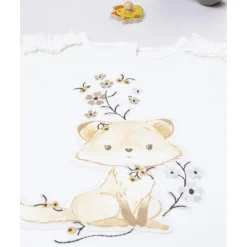 Camiseta niña blanca con zorrito*Prenatal New