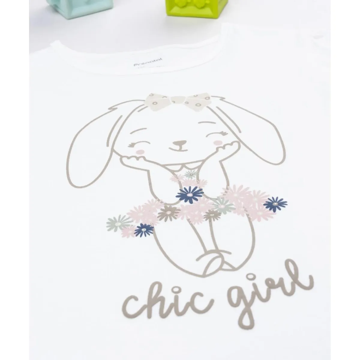 Camiseta niña blanca estampado "chic girl"*Prenatal Discount