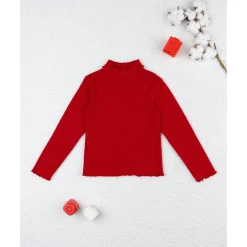 Camiseta niña roja de canalé*Prenatal Clearance