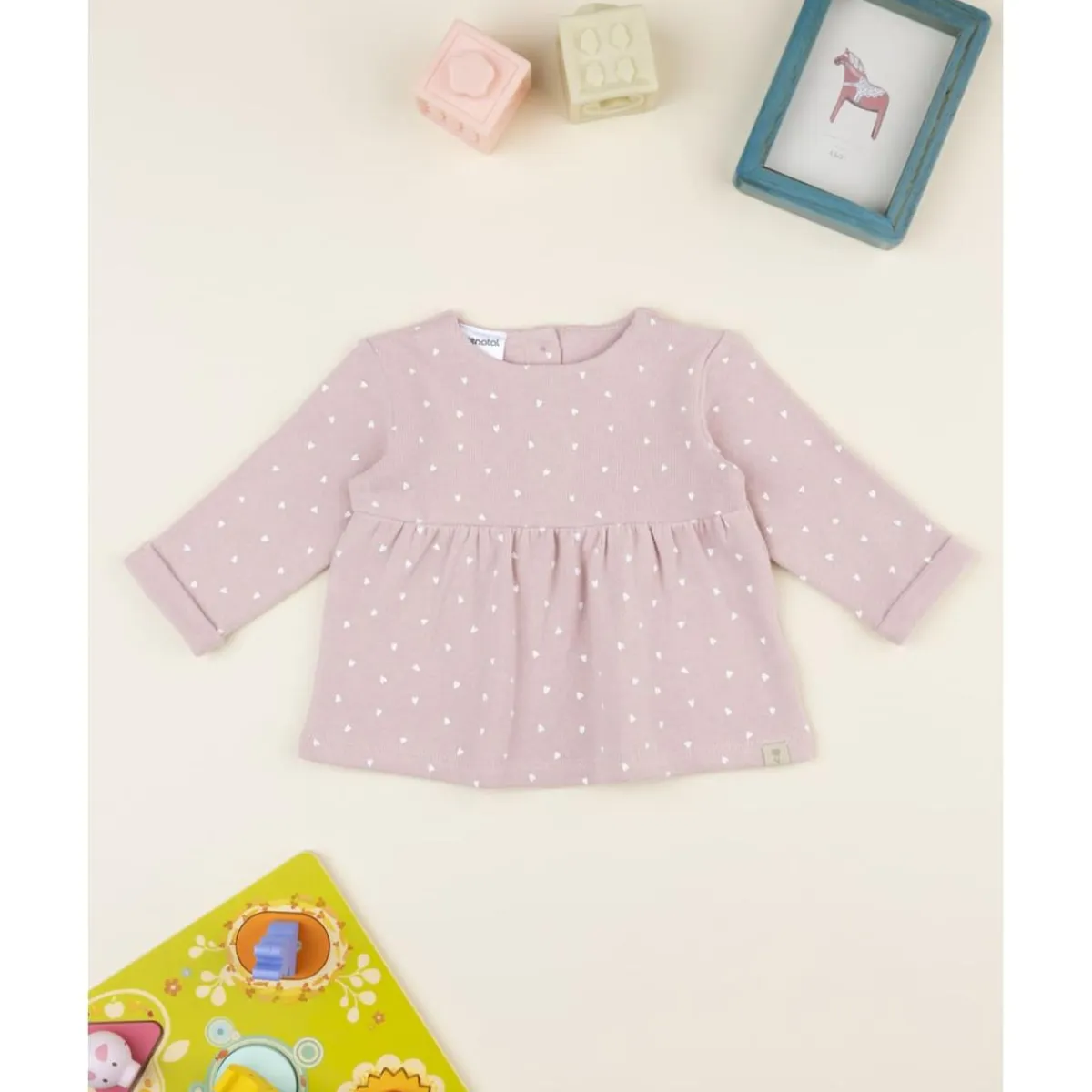 Sale Camiseta niña rosa con corazones Recién Nacido·Ropa Y Accesorios|Ropa Y Accesorios·Punto