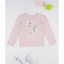 Camiseta niña rosa con unicornio*Prenatal Outlet