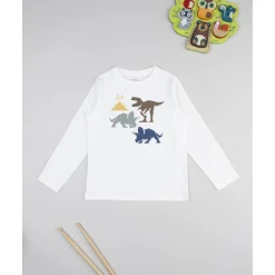 Outlet Camiseta niño blanca estampada Niño 2-10 Años·Camisas Y Camisetas|Niño·Niño 2-10 Años