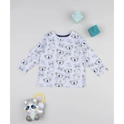 Discount Camiseta niño gris con animalitos Bebé Niño 3-36 Meses·Camisas Y Camisetas|Niño·Bebé Niño 3-36 Meses
