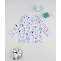 Discount Camiseta niño gris con animalitos Bebé Niño 3-36 Meses·Camisas Y Camisetas|Niño·Bebé Niño 3-36 Meses