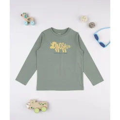 New Camiseta verde con estampado de dinosaurio Niño·Niño 2-10 Años|Niño 2-10 Años·Camisas Y Camisetas