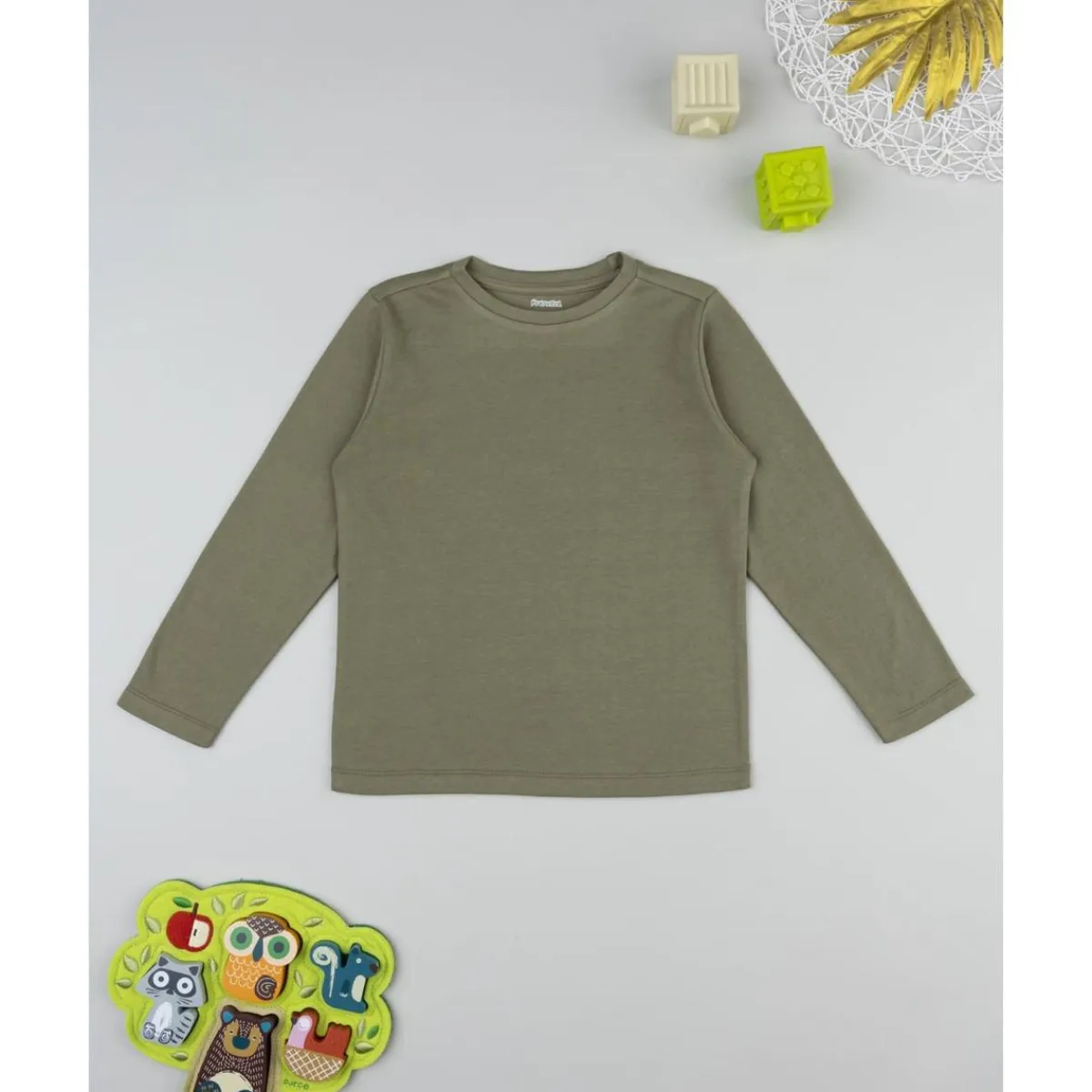 Outlet Camiseta verde de manga larga para niño Niño·Niño 2-10 Años|Niño 2-10 Años·Camisas Y Camisetas