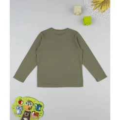 Outlet Camiseta verde de manga larga para niño Niño·Niño 2-10 Años|Niño 2-10 Años·Camisas Y Camisetas