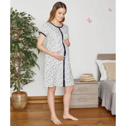 Camisón de maternidad con estampado de corazones*Prenatal