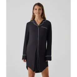 Sale Camisón premamá negro con detalles blancos Premamá·Íntimo Y Noche|Íntimo Y Noche·Pijamas Y Camisones