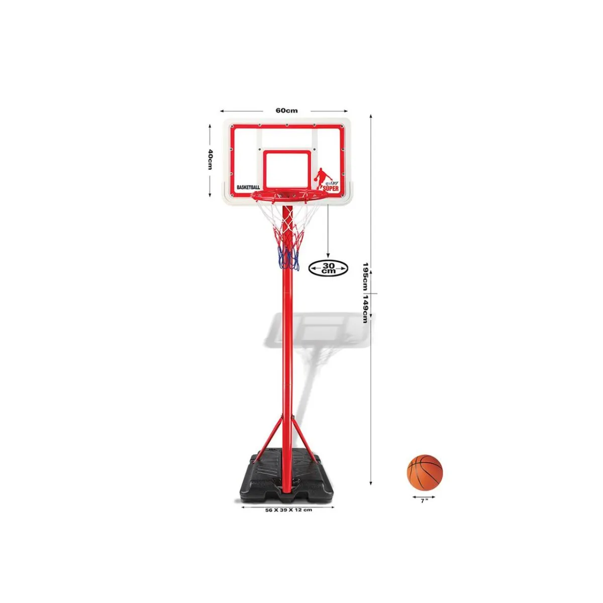 Sale Canasta de baloncesto infantil ajustable 1,49 - 1,95 Deportes
