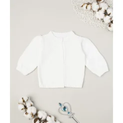Hot Cardigan blanco de niña Recién Nacido·Primeras Salidas|Primeras Salidas·Cardigans
