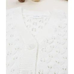 Cardigan calado niña blanco*Prenatal Sale