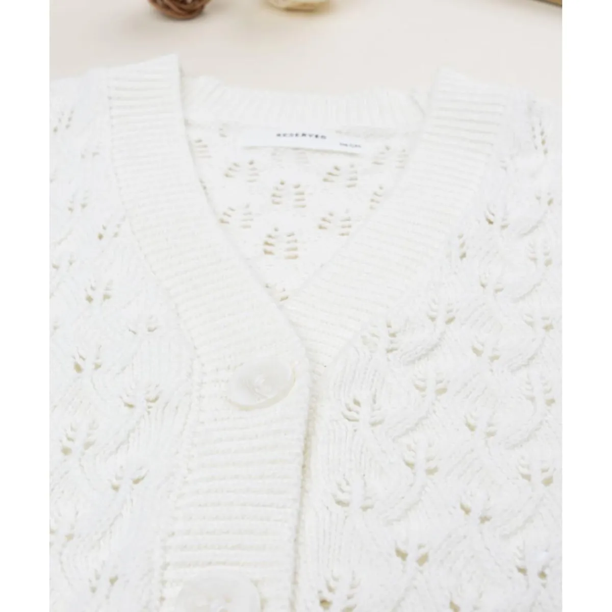 Cardigan calado niña blanco*Prenatal Sale