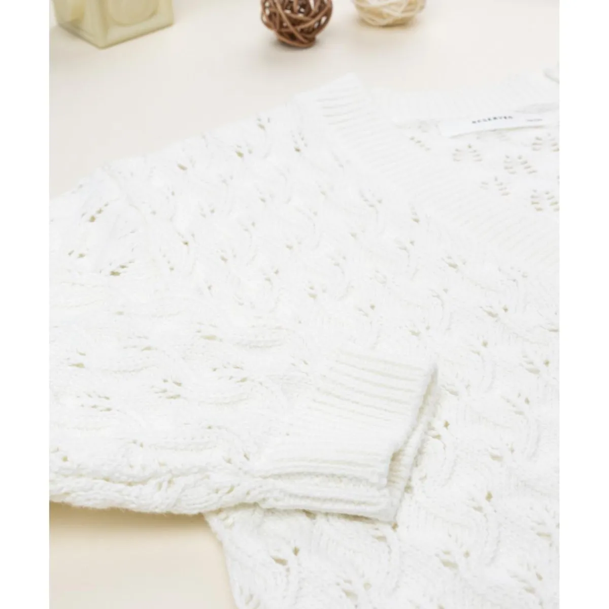 Cardigan calado niña blanco*Prenatal Sale