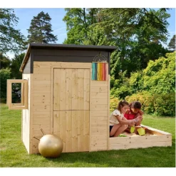 Online Casita infantil de madera con gran arenero Palm Springs Casas