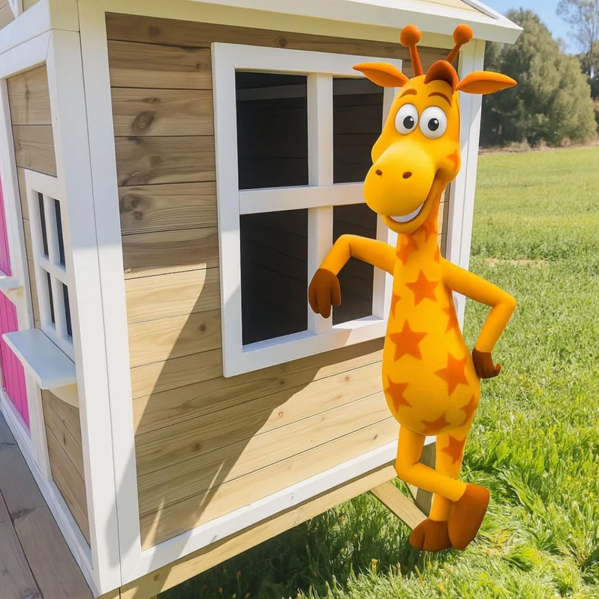 Casita Visby elevada 60 cm Rosa*MASGAMES Discount