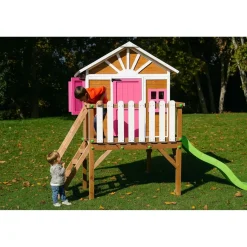 Casita Visby elevada 90 cm Rosa*MASGAMES New