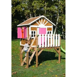 Casita Visby elevada 90 cm Rosa*MASGAMES New