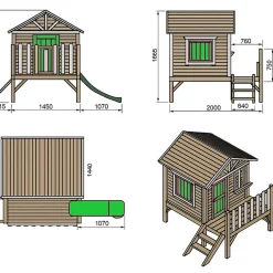 Casita Visby elevada 60 cm Verde*MASGAMES Best