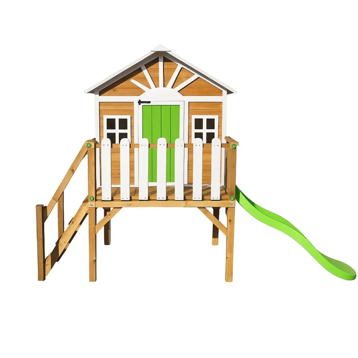 Casita Visby elevada 90 cm Verde*MASGAMES Hot