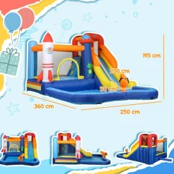 Sale Castillo hinchable 5 en 1 con piscina y tobogán Castillos Hinchables