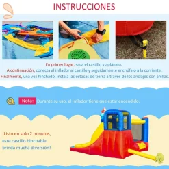 Castillo Hinchable con tobogán 265 cm*OUTSUNNY