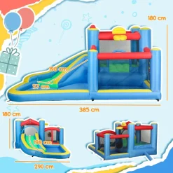 Castillo inflable 5 en 1 con tobogán y piscinas*AIYAPLAY Discount