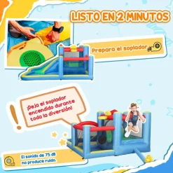 Castillo inflable 5 en 1 con tobogán y piscinas*AIYAPLAY Discount