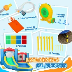 Castillo inflable 5 en 1 con tobogán y piscinas*AIYAPLAY Discount
