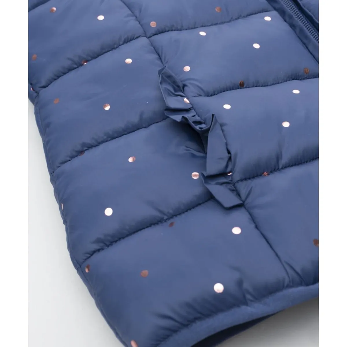 Cazadora niña azul marino con corazones allover*Prenatal Clearance