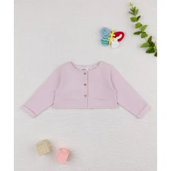 Chaqueta niña rosa con bordado de corazón*Prenatal Sale