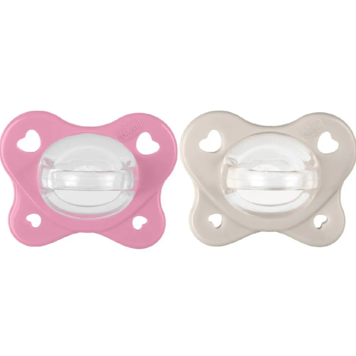 - Pack 2 chupetes Physio Dual Soft rosa y beige (6-16m)*CHICCO New