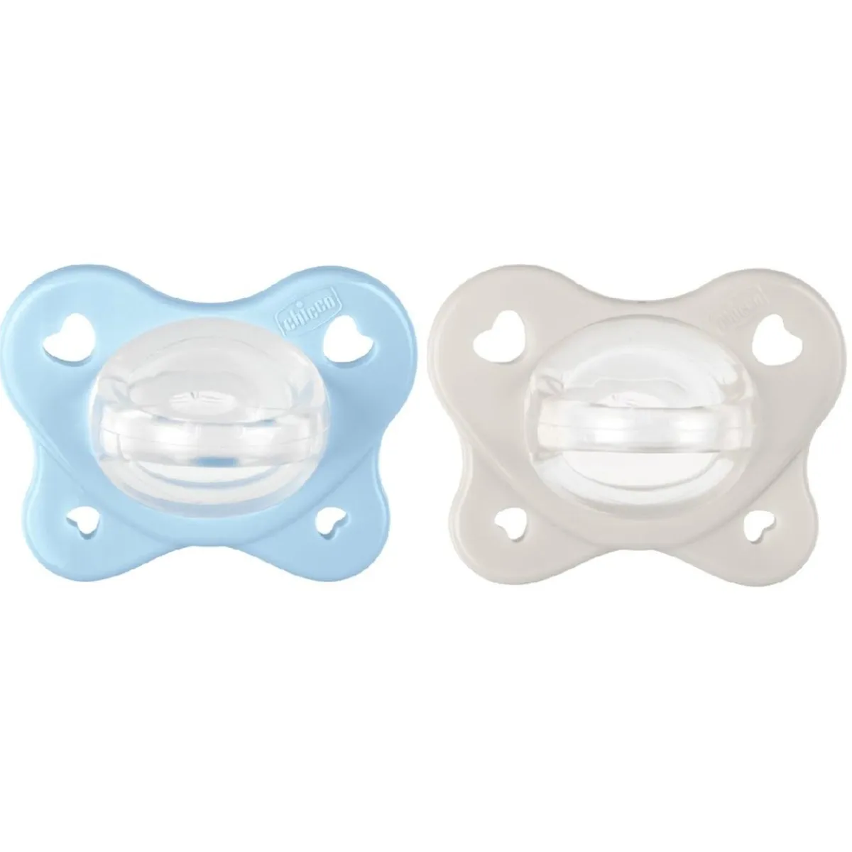 - Pack 2 chupetes Physio Dual Soft azul y beige (2-6m)*CHICCO Best