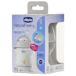 - Biberón flujo lento 150 ml Natural Feeling*CHICCO Hot