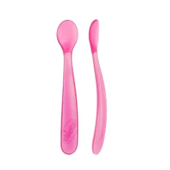 - Cuchara de silicona rosa*CHICCO