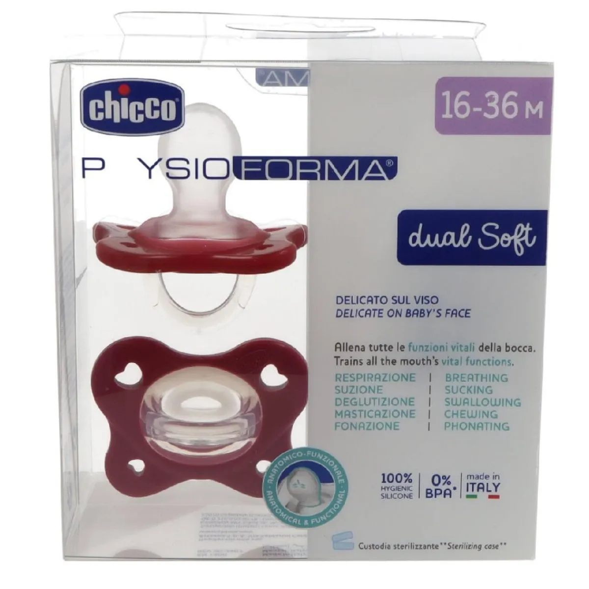 - Pack 2 Chupetes Physio Dual Soft 16-36M - Rosa*CHICCO Outlet