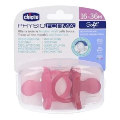 - Pack 2 chupetes PhysioForma Soft 16-36M - Rosa*CHICCO New
