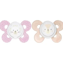 - Pack 2 Chupetes Physio Comfort silicona 6-16M Rosa*CHICCO