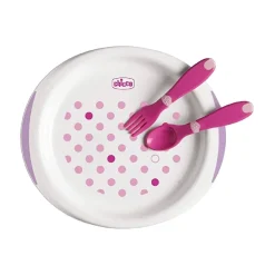 - Set de comida rosa + 12 meses*CHICCO Discount