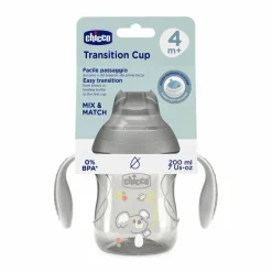 - Vaso de Transición 4M+ 200ml - Gris*CHICCO Best