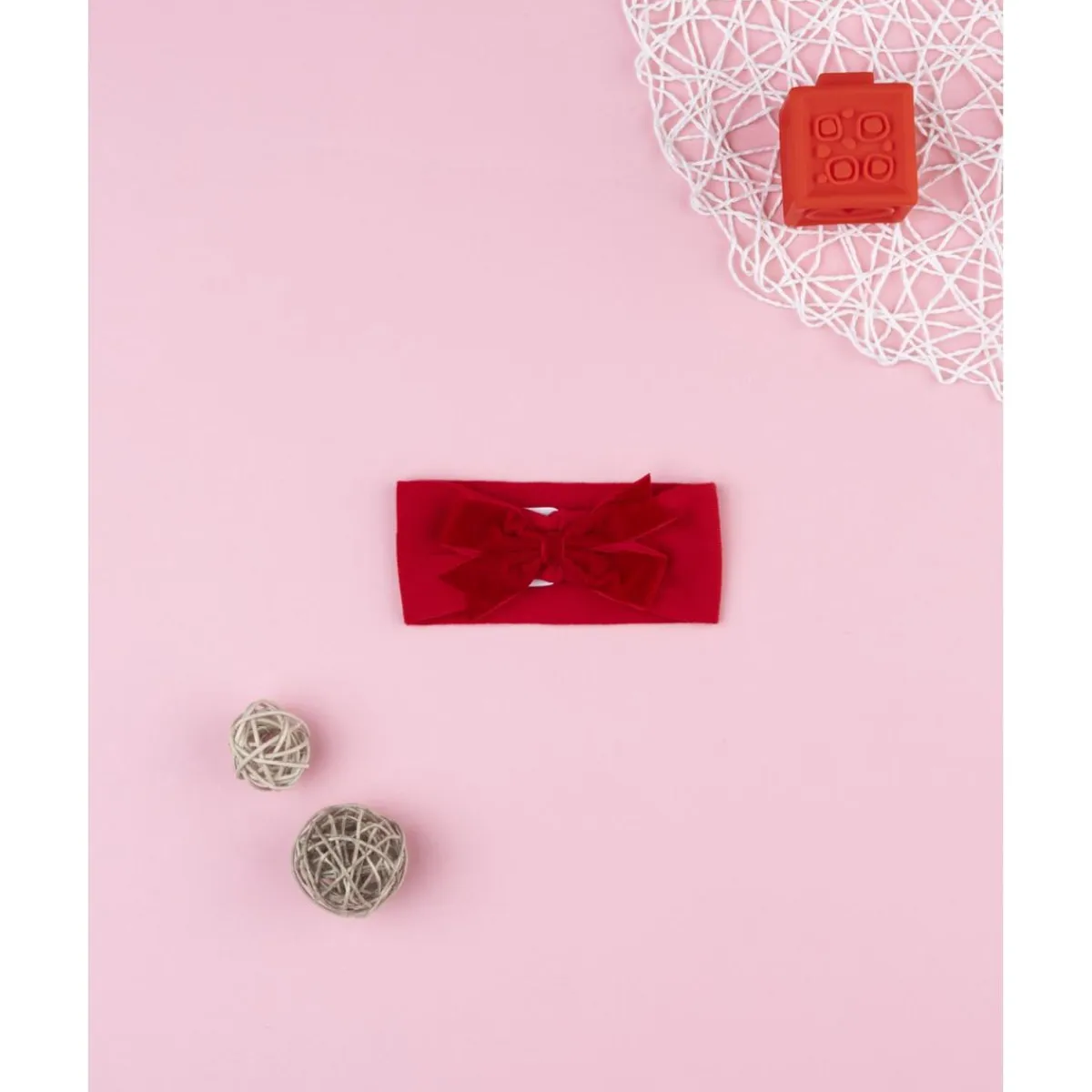 Cinta para el pelo bebé roja con lazo*Prenatal Discount