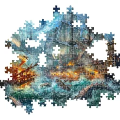 - Batalla de Piratas - Puzzle de 1000 Piezas para Adultos, Ilustración Multicolor ㅤ Juegos Y Puzzles