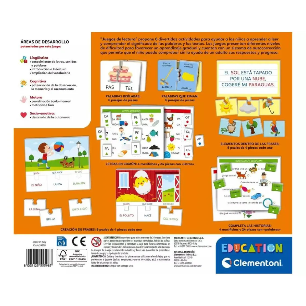 Sale Clementoni - Juegos de Lectura Juguetes Educativos Y Libros|Juegos Y Puzzles