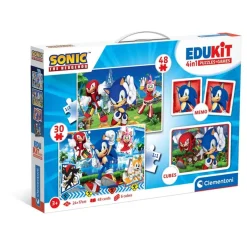 Clearance - Puzzles Edukit 4 en 1 Sonic Juguetes Educativos Y Libros|Juegos Y Puzzles