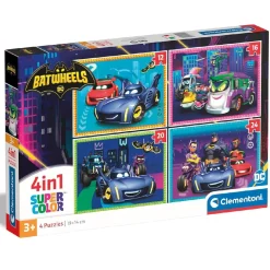 Outlet - Puzzles progresivos 4 en 1 - Batwheels Juegos Y Puzzles