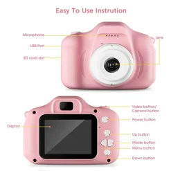 Cámara digital infantil rosa*KLACK EUROPE New