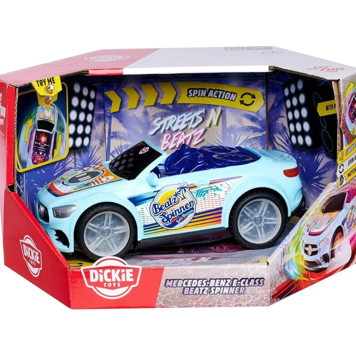Coche de juguete con luces intermitentes, música y giros, incluye pilas ㅤ*FUNKO UK LIMITED