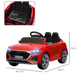 Coche Eléctrico Infantil Audi Q8 Etron Sportback 12V Rojo*AIYAPLAY Hot