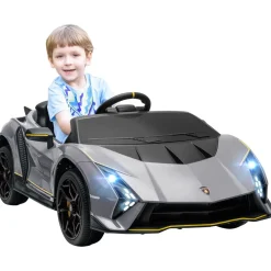 Coche eléctrico Lamborghini Autentica Gris*AIYAPLAY Outlet