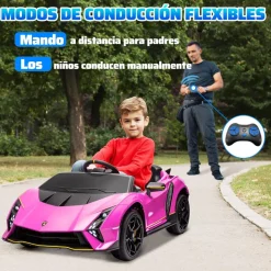 Best Coche eléctrico Lamborghini Autentica Rosa Vehículos De Batería O A Pedales